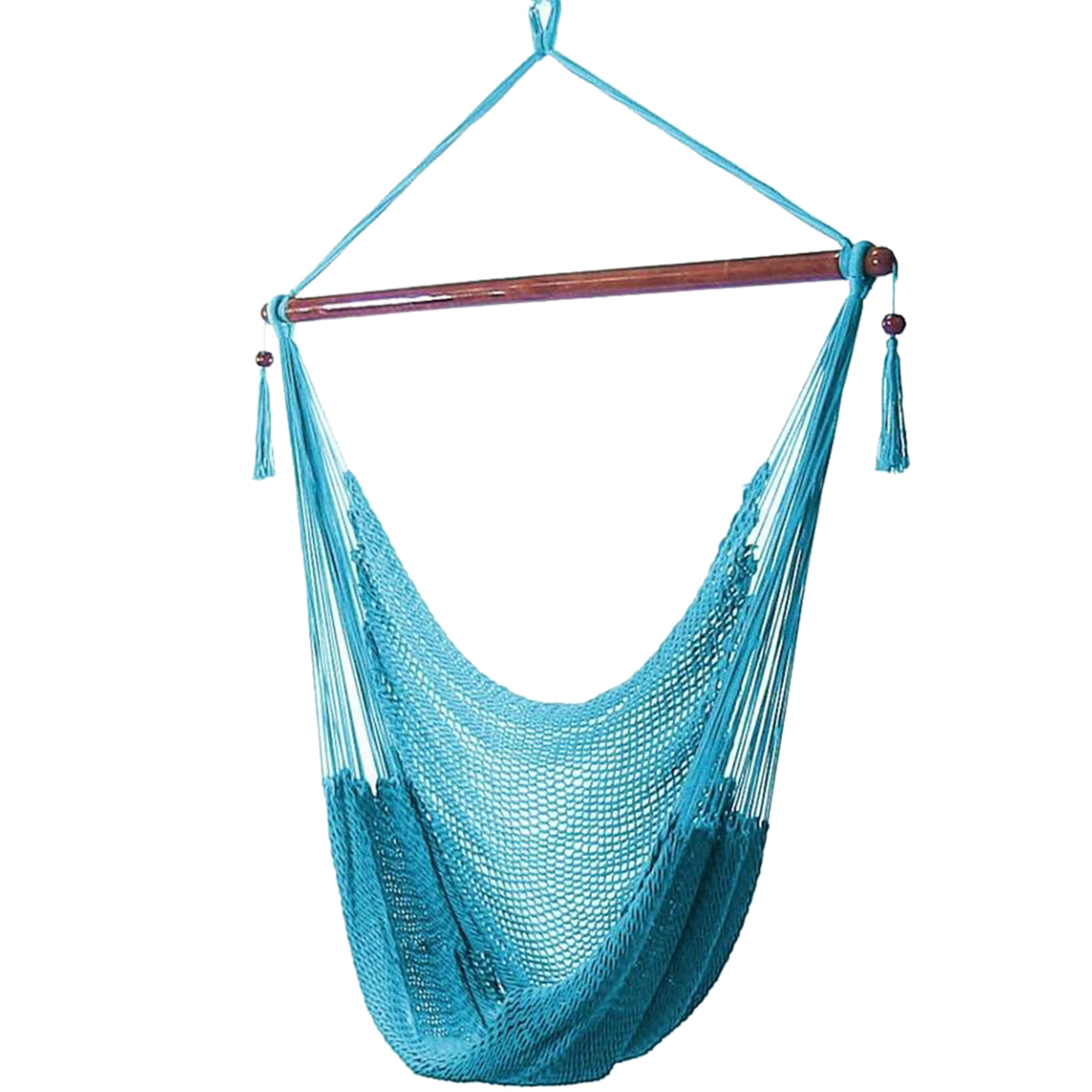 Sunnydaze Decor, Hanging Caribbean XL Hammock Chair - Sky Blue, Color Blue, Capacity 300 lb, Material Polyester, Model# LY-CHC-SB